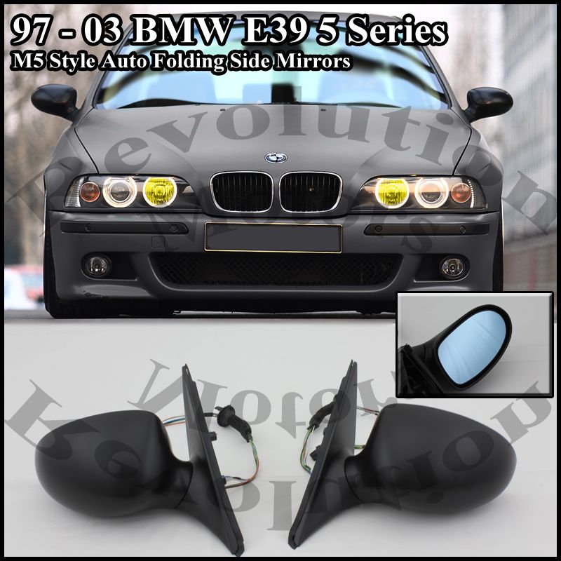 97 03 BMW E39 5 Series M5 Style Power Folding Side Mirrors