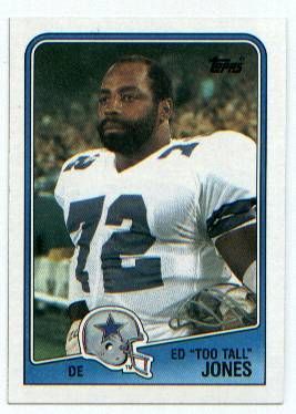 1988 Topps Card 266 Ed Too Tall Jones de Dallas Cowboys