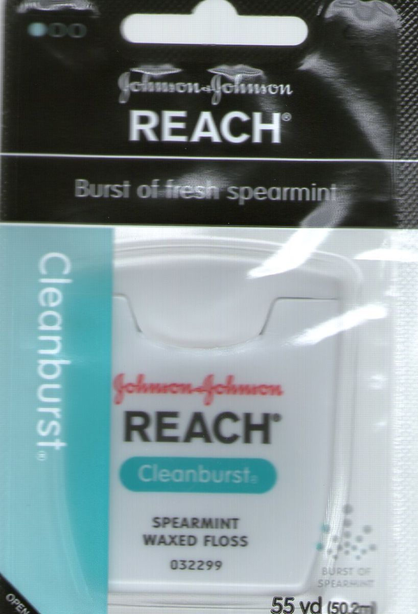 Lot of 4 Johnson Johnson Reach Cleanburst Dental Floss 4 x 55yd 220