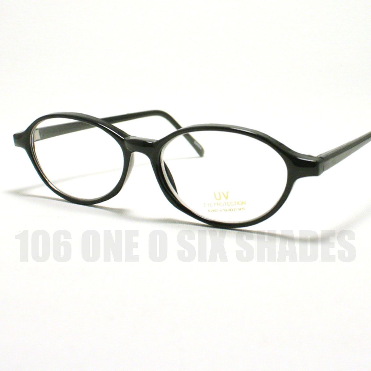  Small Size Oval Shaped Eyeglass Frame Optical Glasses Black