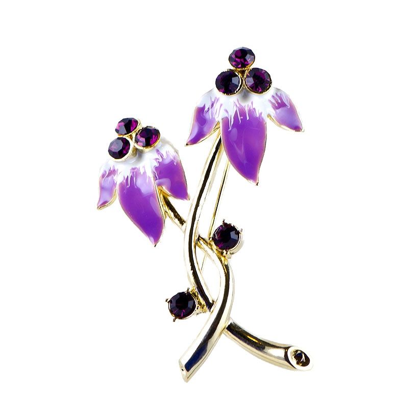 Faberge Inspired Lavender Brooch