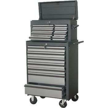 Excel 26 Tool Chest Storage Cabinet on Wheels Combo for Home Garage