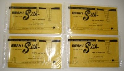 Esaki Brilliant Yellow Silk for Model Aircraft, Lot of 4 Sealed
