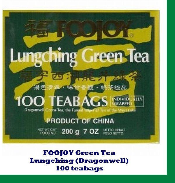 Foojoy Lungching Dragonwell Green Tea 100 Bags Health Weight Loss Anti