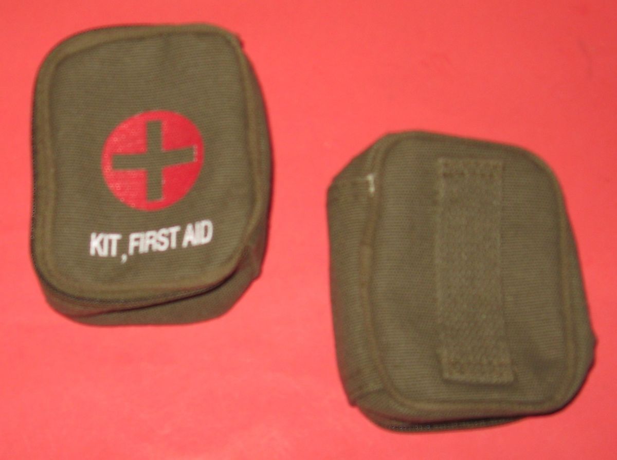 First Aid Zipper Pouch w Belt Loop OD Cotton