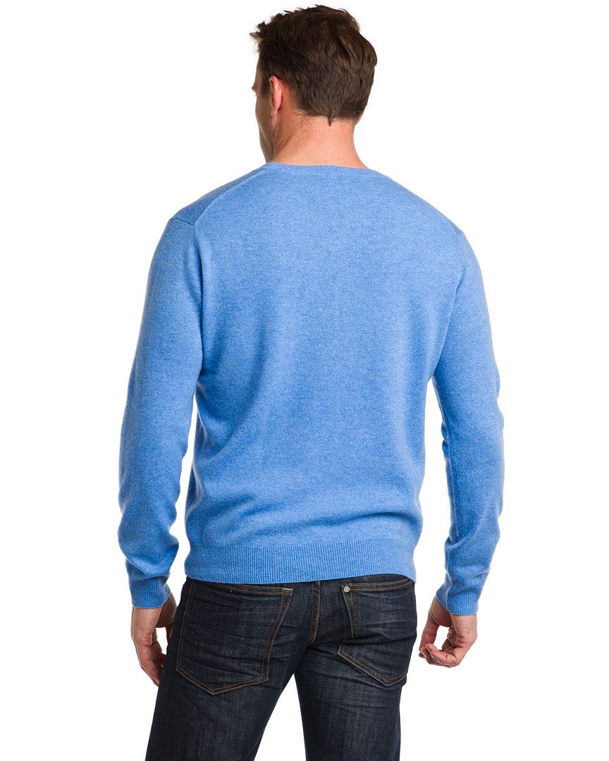 forte sky blue cashmere v neck sweater $ 264 00