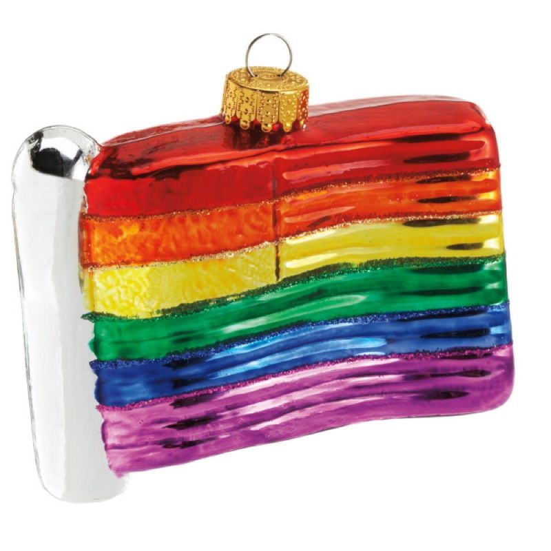 This glass rainbow flag is a great way to demonstrate affiliation with