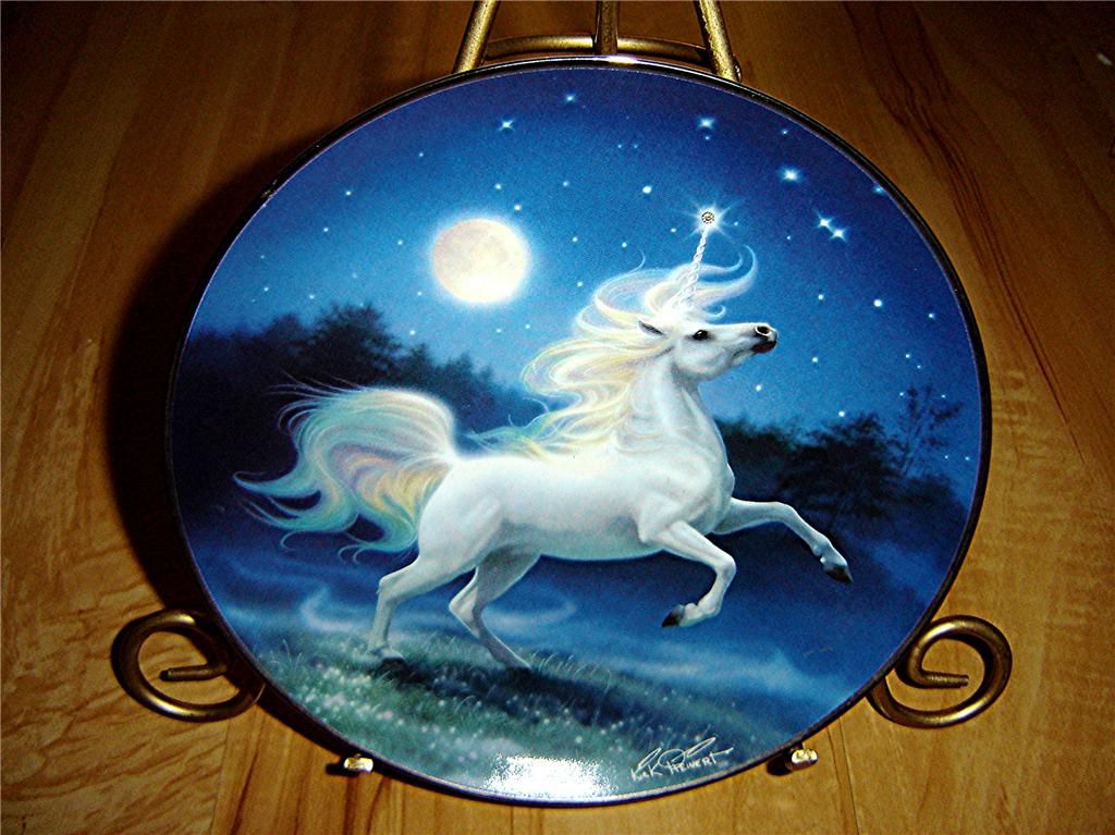 The Diamond Unicorn Franklin Mint Horse Plate