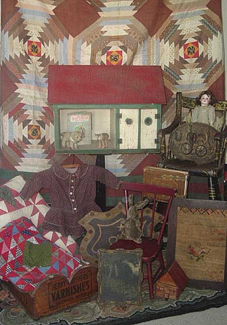 Molly Nye Tobey Folk Art Vintage Wool Hooked Rug RARE