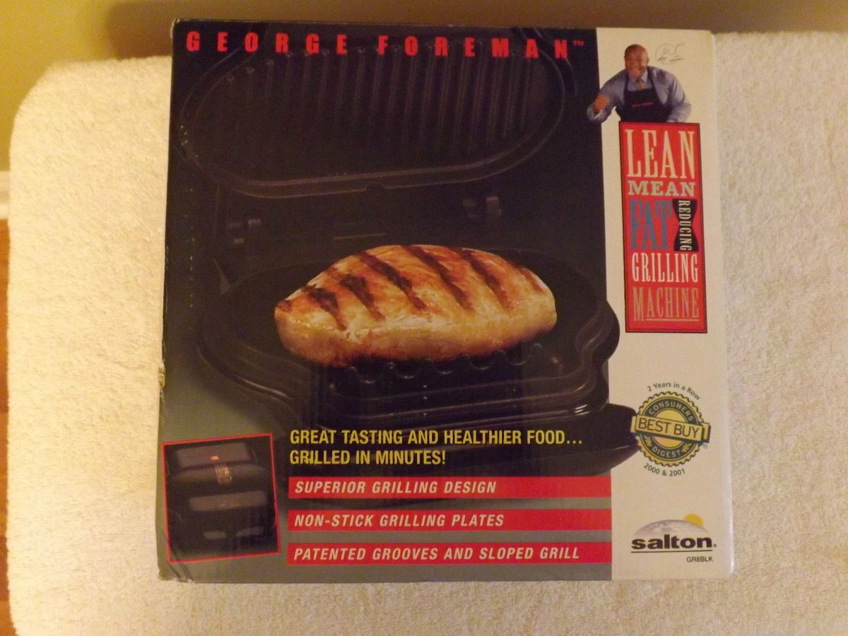 New In Box George Foreman Lean Mean Grilling Machine Model GR8BLK