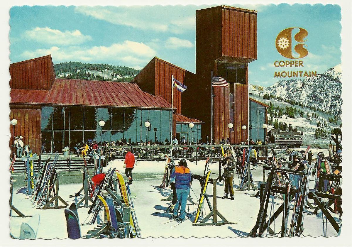 Vintage Postcard Copper Mountain Ski Chalet House Colorado Snow Co