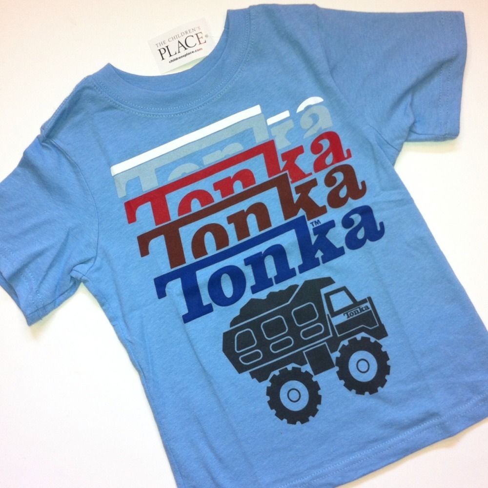 NEW Tonka Truck Baby Boys Graphic Shirt 18 24 Months 2T Gift Blue Red