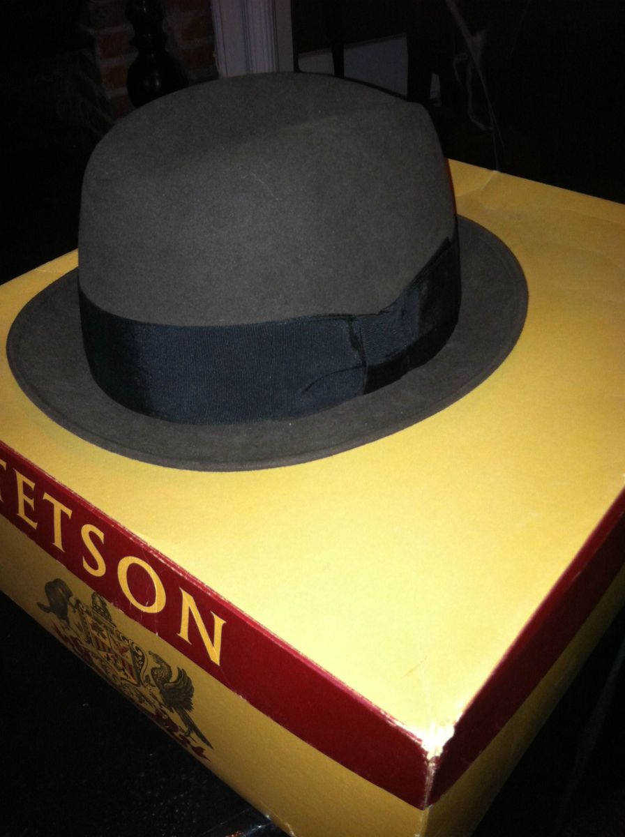 Vintage Stetson Beaver Fur Gros Grain Ribbon Hat