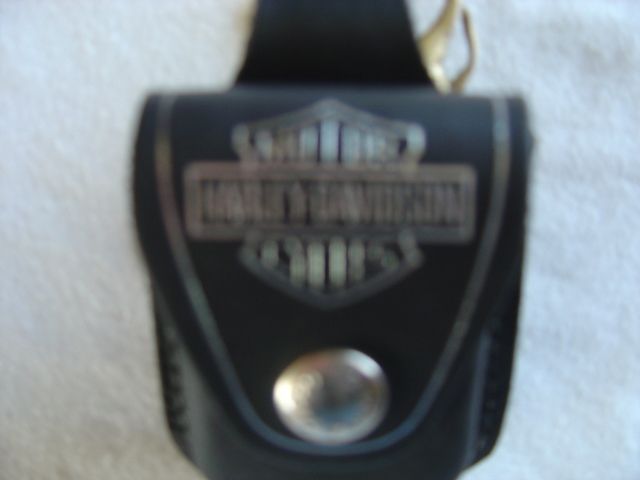 Harley Davidson Black Leather Zippo Lighter Case
