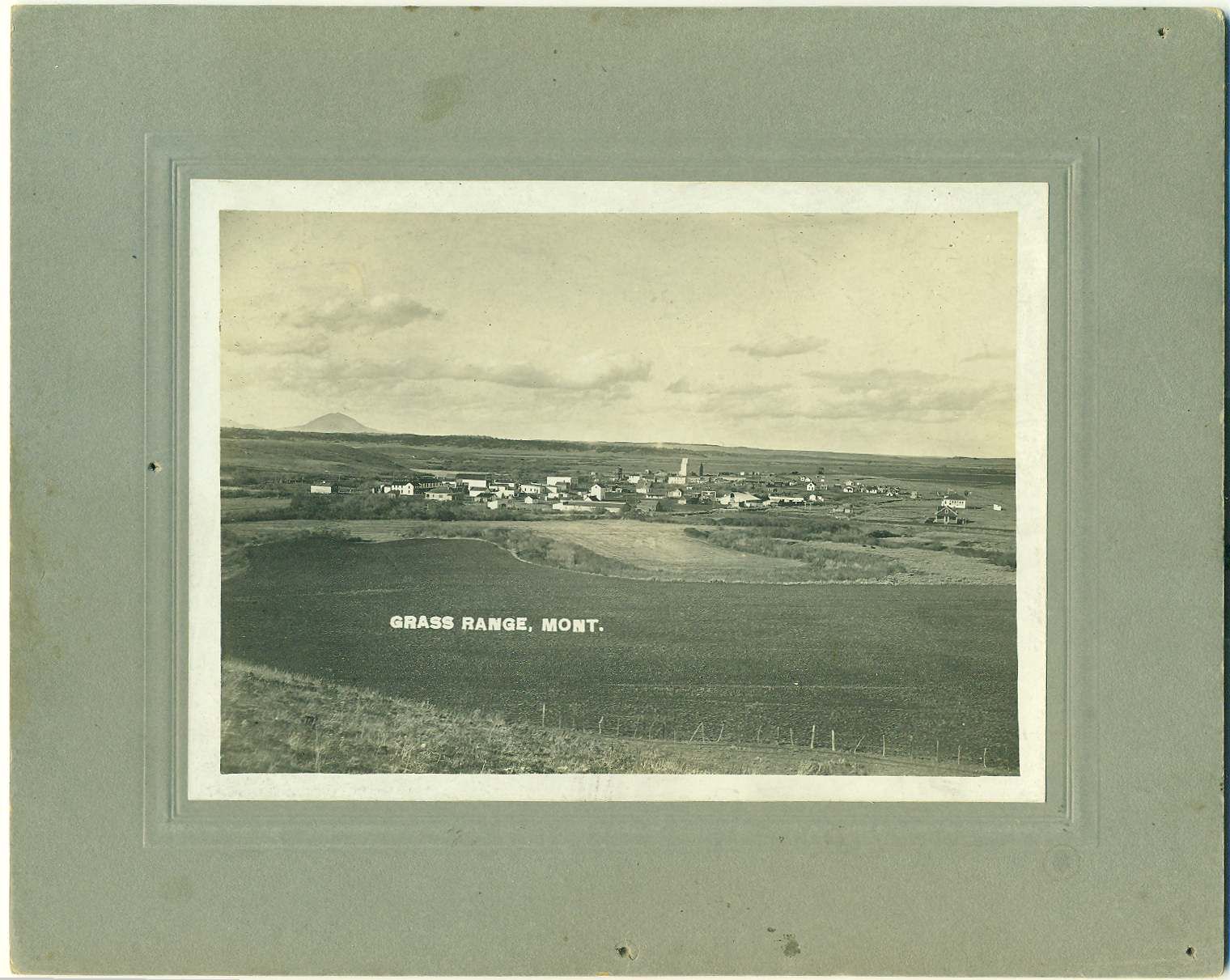 Montana Grass Range Birdseye View C 1910 Cabinet Photograph