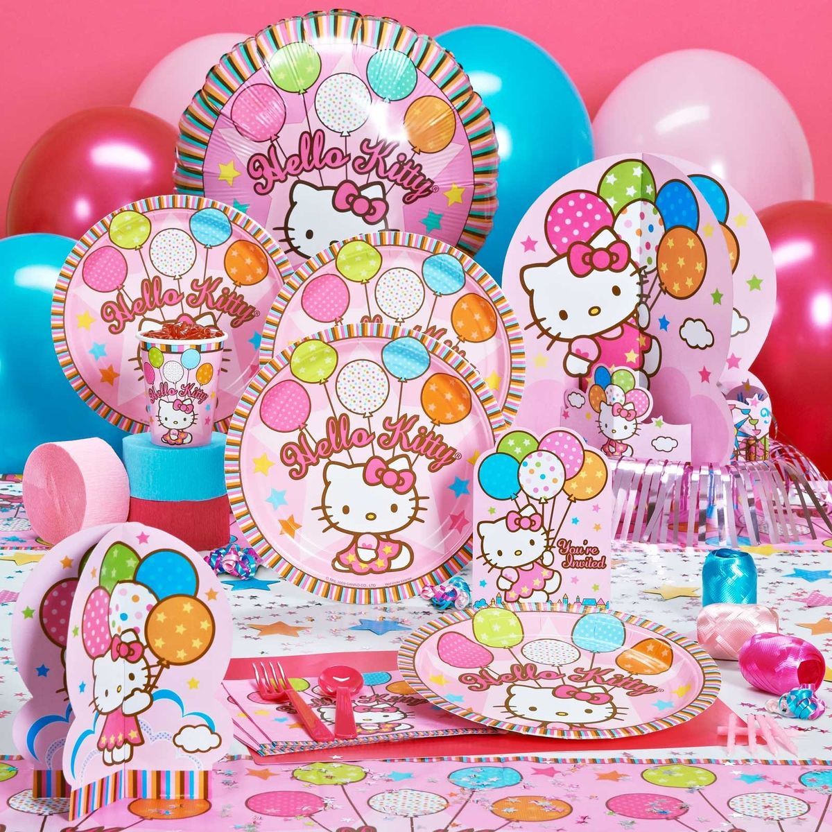Hello Kitty Party Supplies Decorations Plates Napkins Cups Accessories