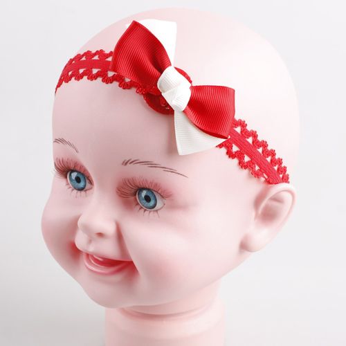  10pcs Lot Multi Colour Baby Girl Lace Bow Headband Hair Accessory D59K