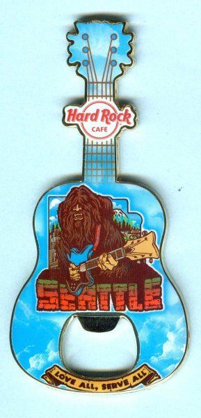 Hard Rock Cafe Seattle Bigfoot Sasquatch Magnet Bottle Opener Sold Out