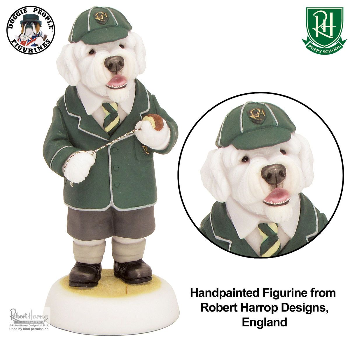  Puppy School Boy Robert Harrop Dog Figurine Statue DPUP07