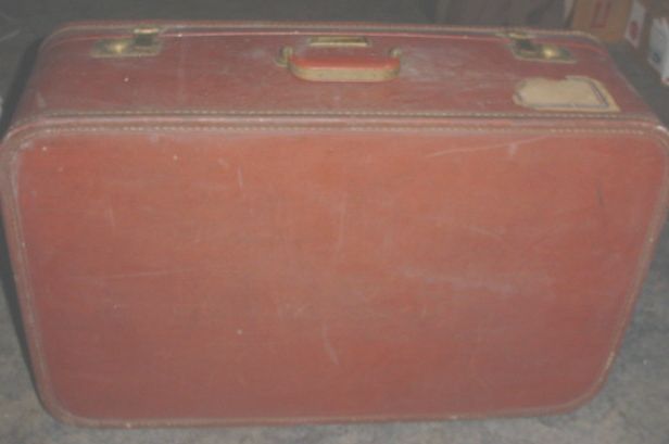 Vintage 1940s  J C Higgins Train Suitcase Luggage
