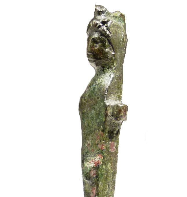 ANCIENT Roman Bronze HERM Phallic Figure Lock Clasp 1st 2nd Century AD
