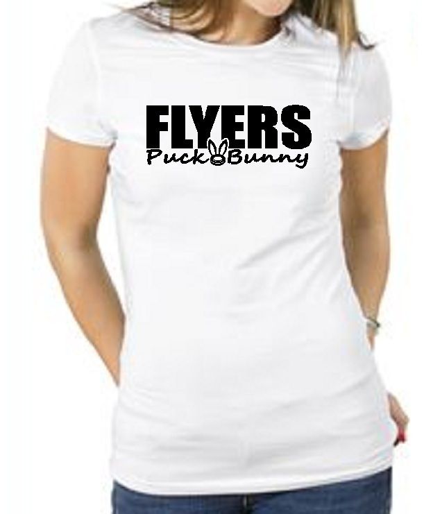 Flyers Puck Bunny Hockey Shirt Philadelphia Girl Lady Female Fan