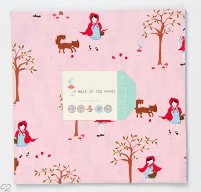 Aneela Hoey Walk in the Woods Little Red Riding Hood Layer Cake 42  10