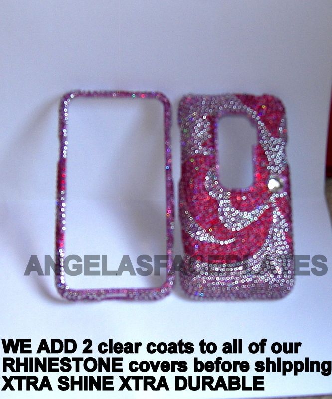 pink bling rhinestone crystal DIAMOND HTC Sprint EVO 3d phone case