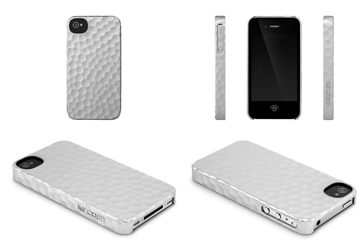 Incase Metallic Hammered Silver Snap Case Apple iPhone 4 4S Cover