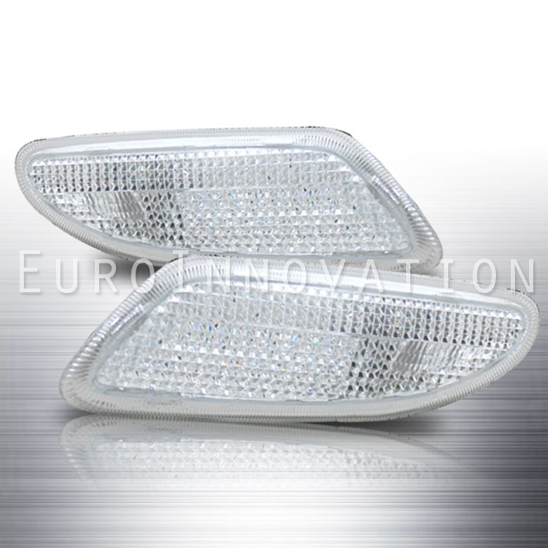 01 07 Mercedes Benz W203 C Class Bumper Lights Signal Lamps Chrome