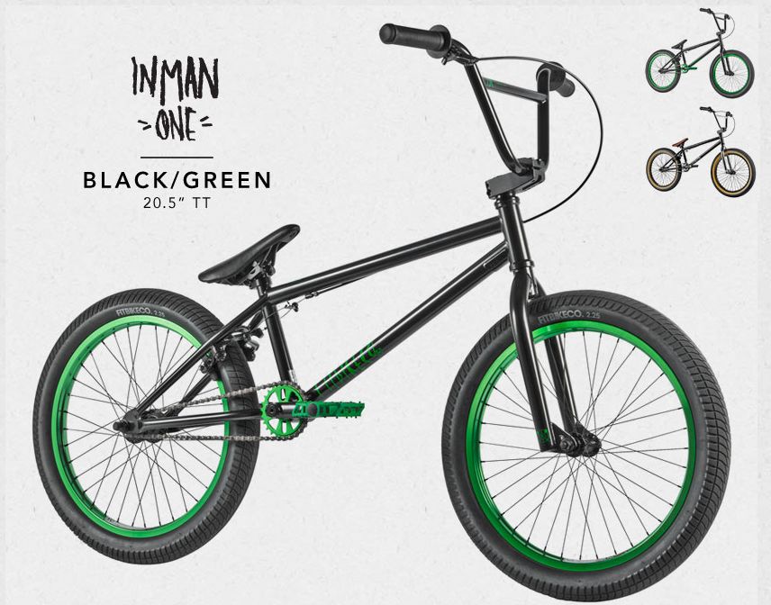 2012 Fit Justin Inman Bike 1 Black Green BMX s M BMX Signature