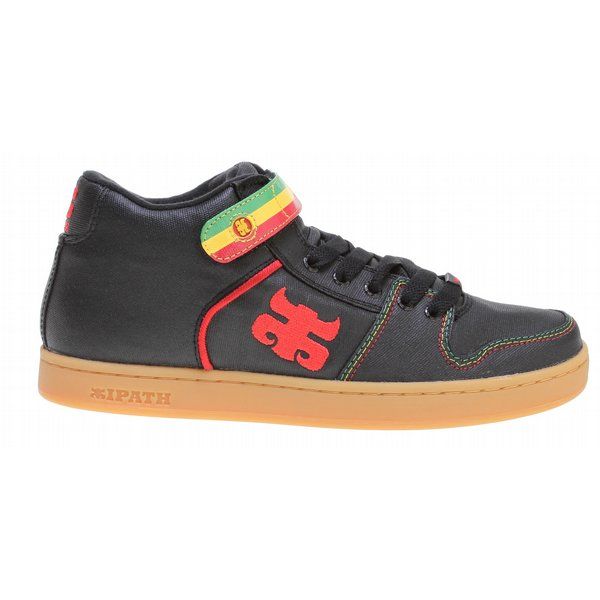 IPATH Grasshopper Skate Shoes Waxed Black Hemp Rasta Mens