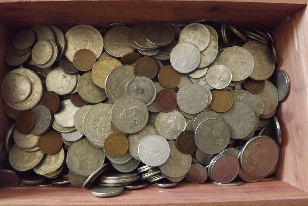 pound lot of world coins silver peso possible cheap starting bid