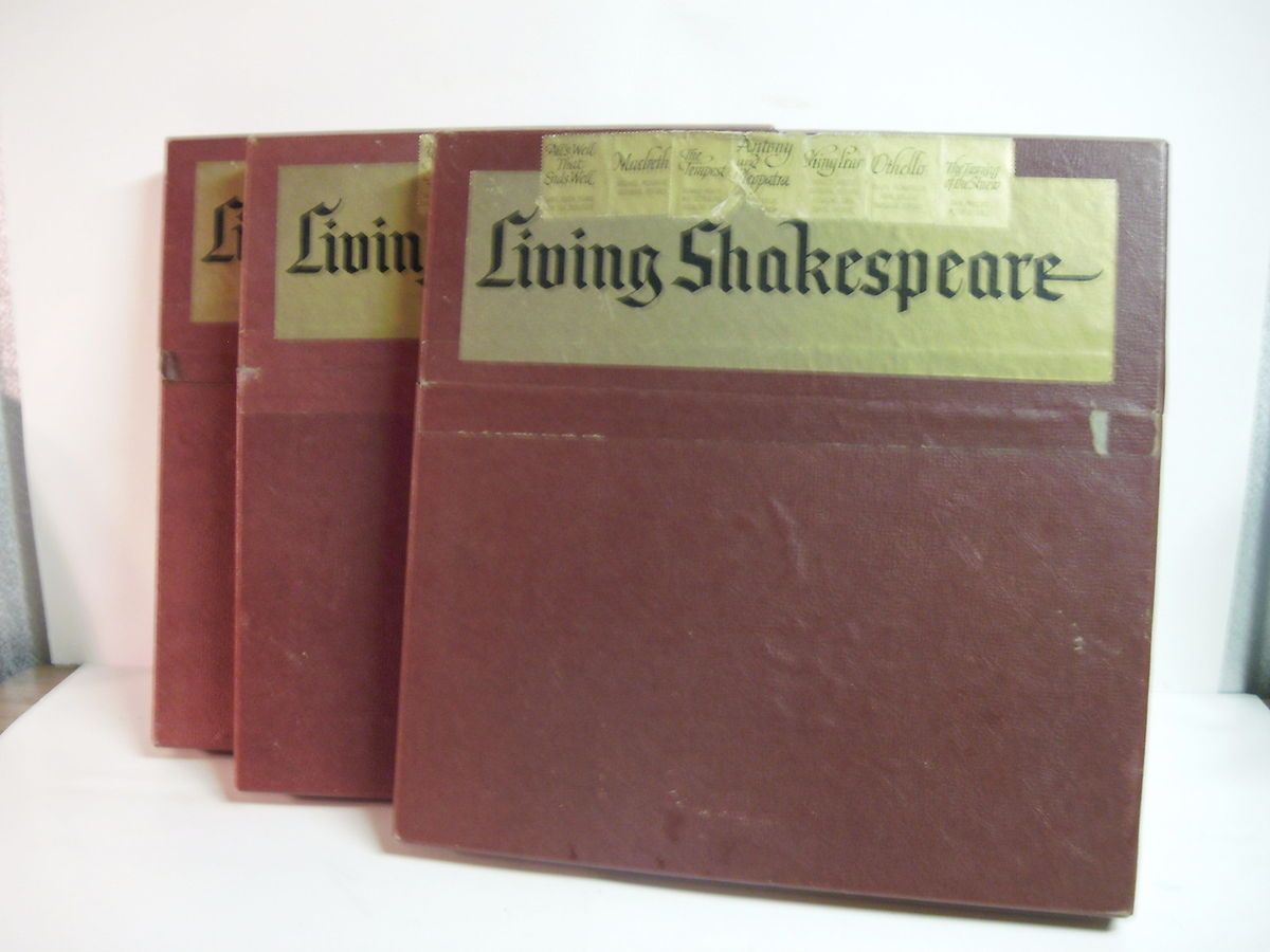 Shakespeare 3 Box Sets Record LPs HAMLET MacBeth OTHELLO King Henry V