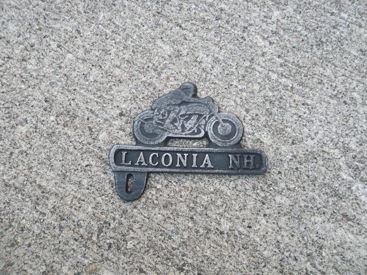 Laconia Flat Track Race Motorcycle License Plate Topper