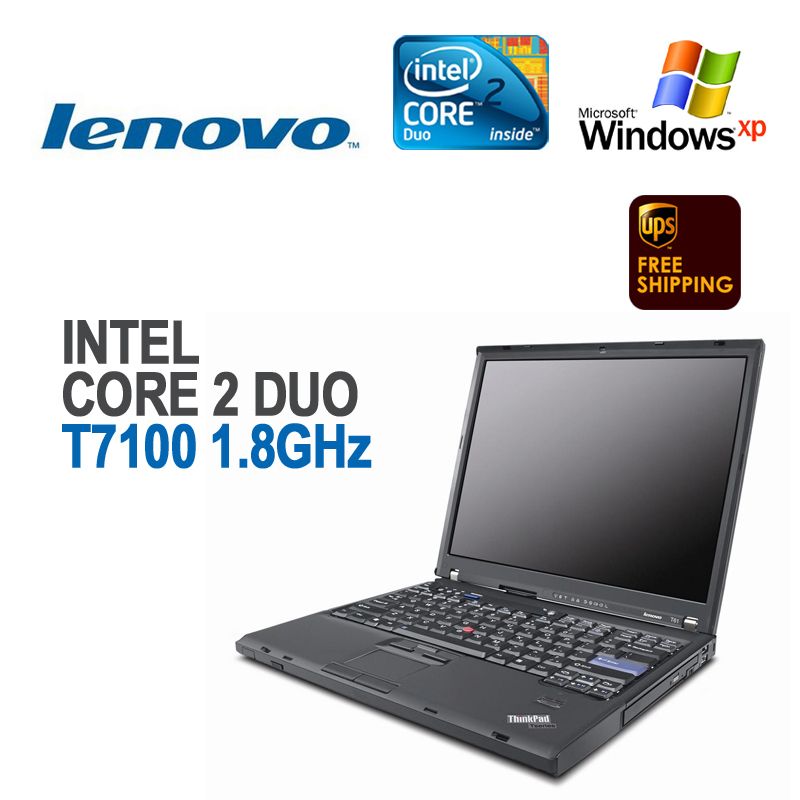 IBM Lenovo ThinkPad T61 Laptop 14LCD C2D T7100 2GB XP Pro
