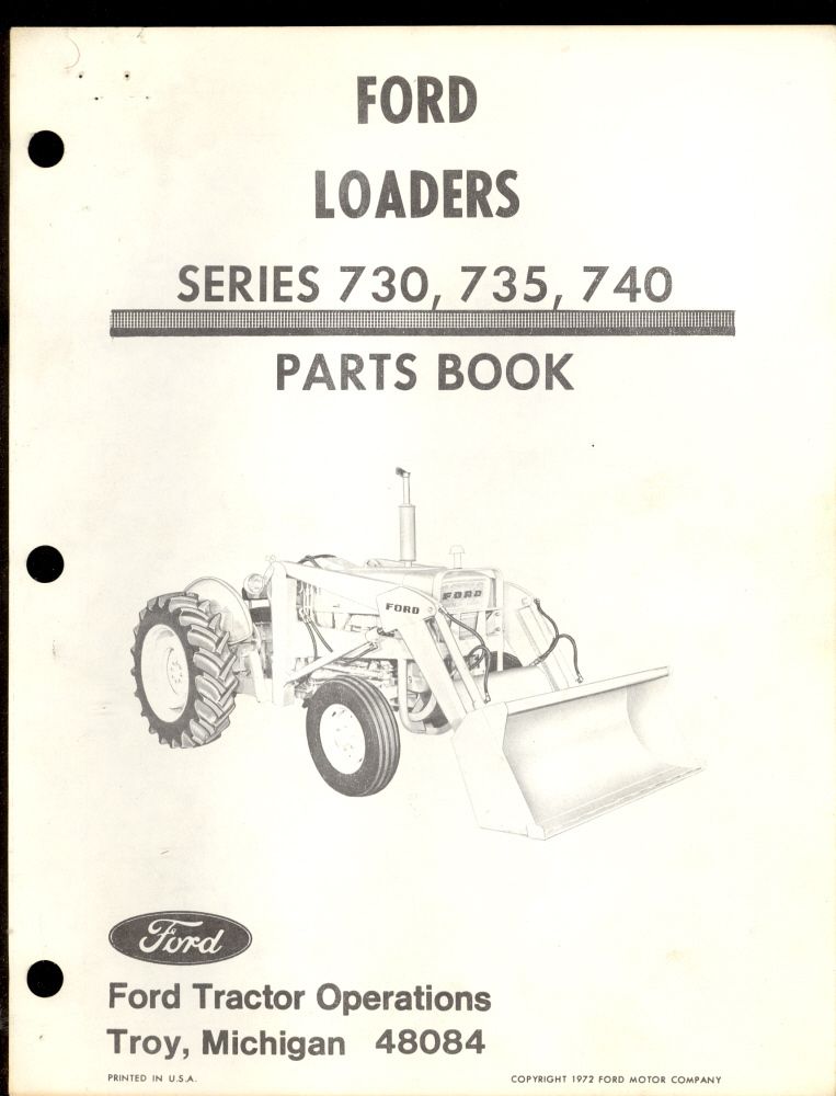Ford New Holland 730 735 740 Loader Parts Manual