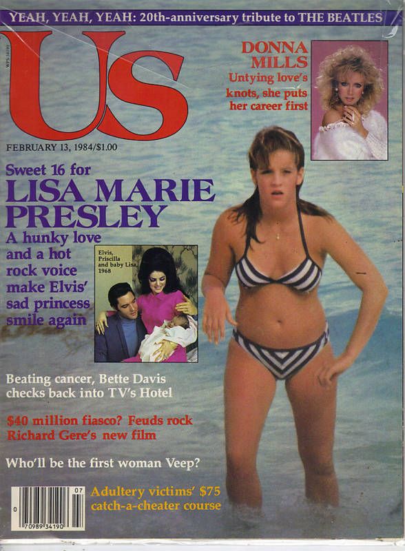 Lisa Marie Elvis Presley US Magazine 2 13 84 Bikini.