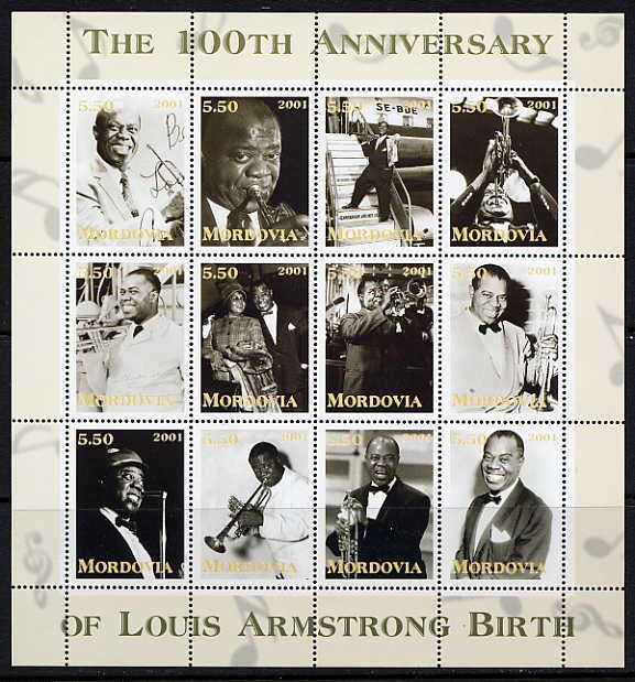 Mordovia 2001 Louis Armstrong Memorial Mint Set of 12