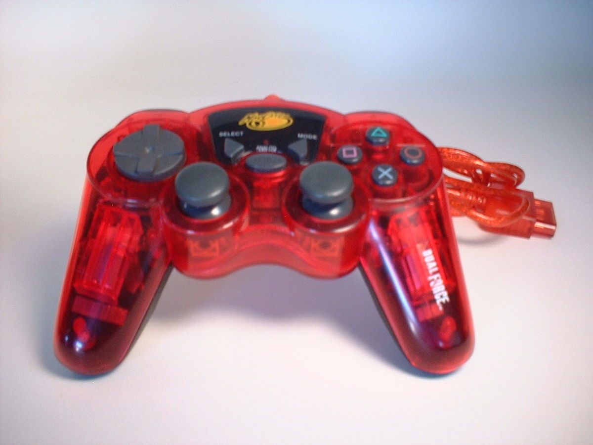 Mad Catz Red Dual Force Hand Controller For Playstation 1 2 PS1 PS2