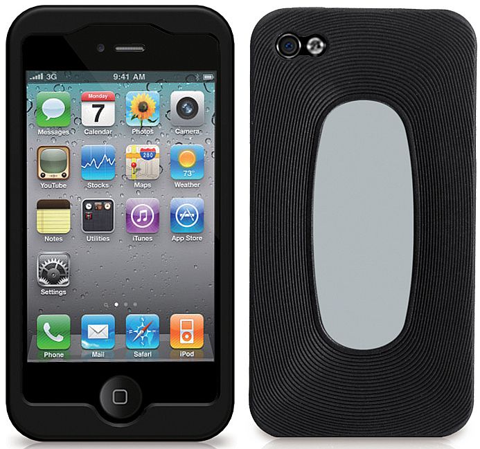 MACALLY BLACK mSUIT SOFT RUBBER SKIN CASE SCREEN CLOTH FOR APPLE