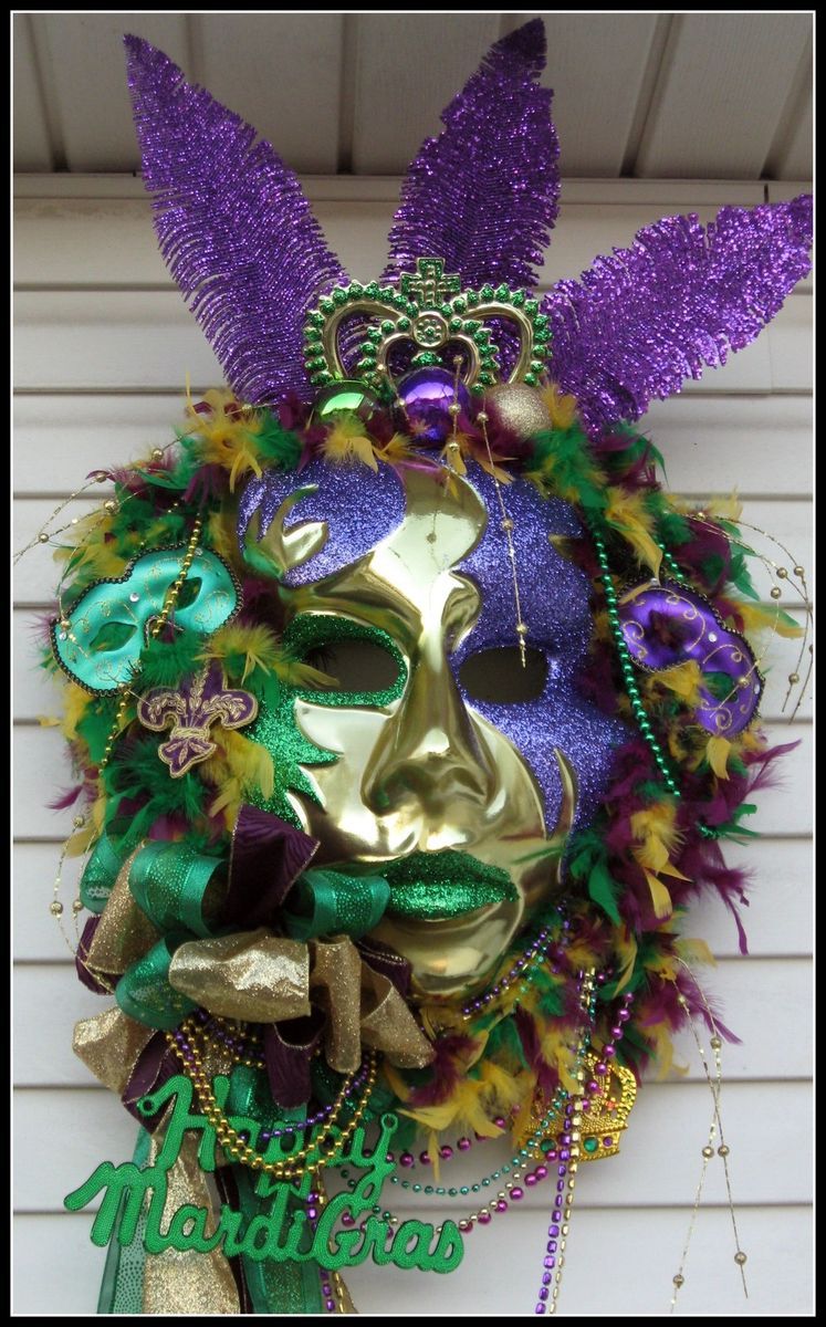 Petal Pushers Custom Made Mardi Gras Party Decoration Mask Beads