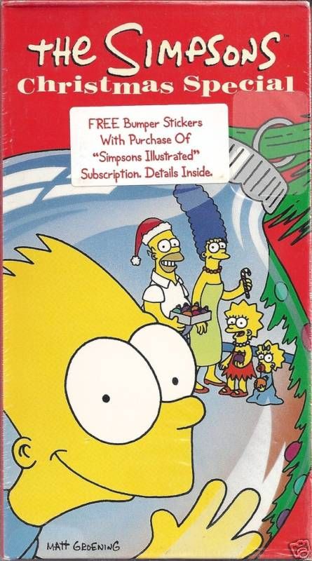 The Simpsons Bart Homer Marge Lisa Simpson 1991 Christmas Special VHS