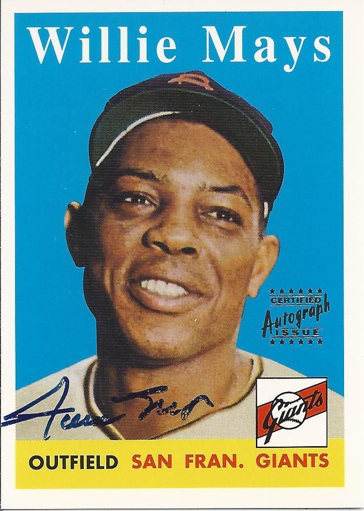 WILLIE MAYS AUTO CARD 1996 Topps Commemorative Set Card Autograph