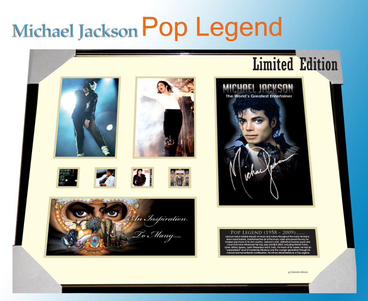 Michael Jackson Memorabilia Signed Framed Limited 499