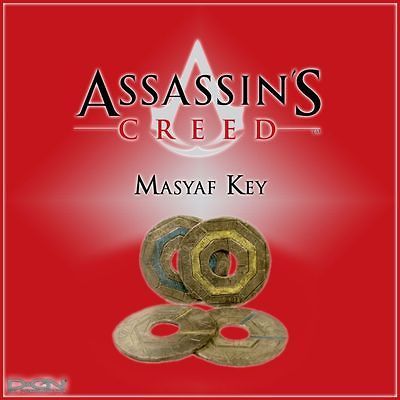 listed Assassins Creed Masyaf Key replica Altair Ezio Revelations