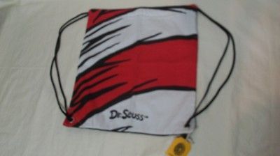 new CONVERSE Dr. Seuss red black & white canvas chinch bag back pack