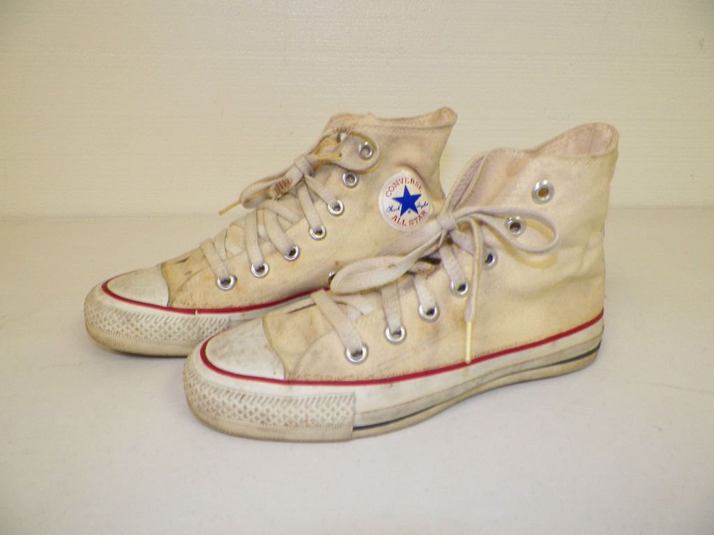 MENS VINTAGE CONVERSE HIGH TOP SNEAKERS MADE IN USA SIZE 3 1/2 CHUCK