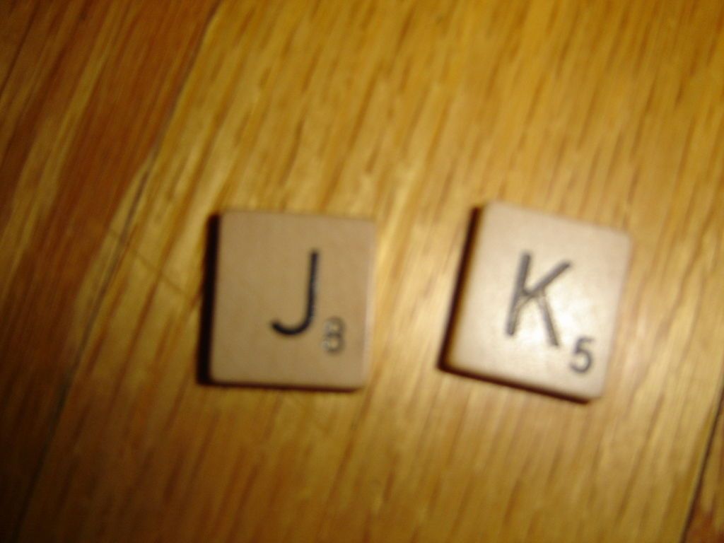 Scrabble Tile Letters J & K for Crafts, Scrapbooking, Replacements=F