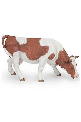 Papo Grazing Simmental Cow Farm Barn Animal Toy Figure Pretend Play